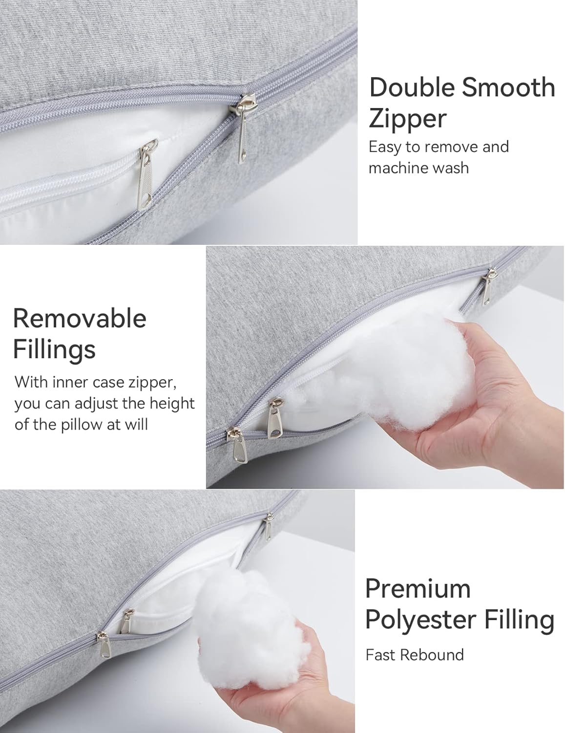 Momcozy U Shaped Pregnancy Pillows with Cotton Removable Cover, 57 Inch Full Body Pillow Maternity Support, Must Have for Pregnant Women…
