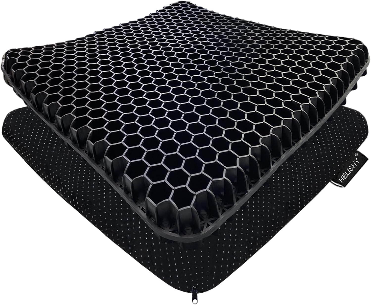 Helishy Gel Seat Cushion for Long Sitting Pressure Relief - Non-Slip Gel Chair Cushions for Back, Sciatica, Tailbone - Seat Cushion for Off…