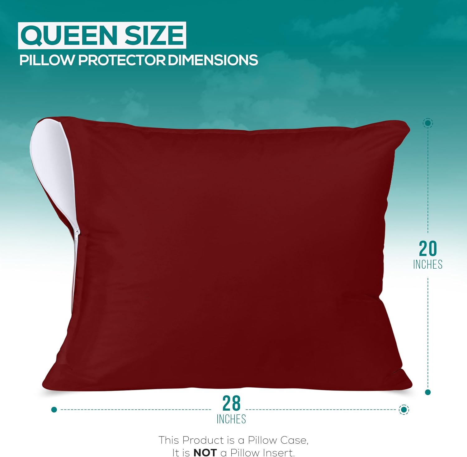 Utopiabedding Utopia Bedding 100% Waterproof Pillow Protectors with Zipper Queen Size (Set of 2), Bed Bug and Dust Mite Proof Zippered Pill…