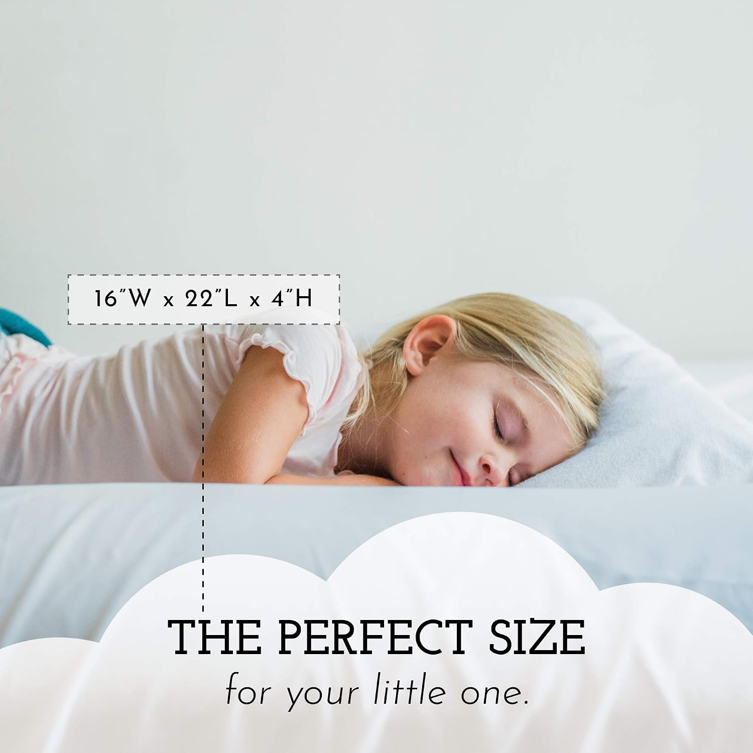 Little Sleepy Head Youth Pillow 16x22 - Soft & Hypoallergenic Bed Pillow Youth Pillows for Sleeping Age 5-10 - Snugly Designed Youth Neck…