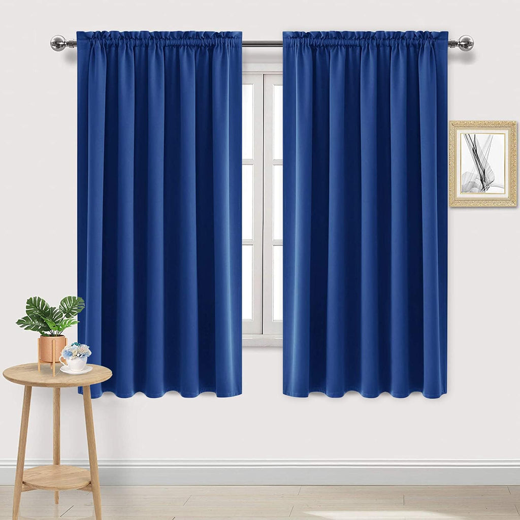 Dwcn Blackout Curtains for Bedroom – Rod Pocket Thermal Insulated Noise Reducing Noise Reducing Drapes for Living Room, W 60 x L 63 Inch, 2…
