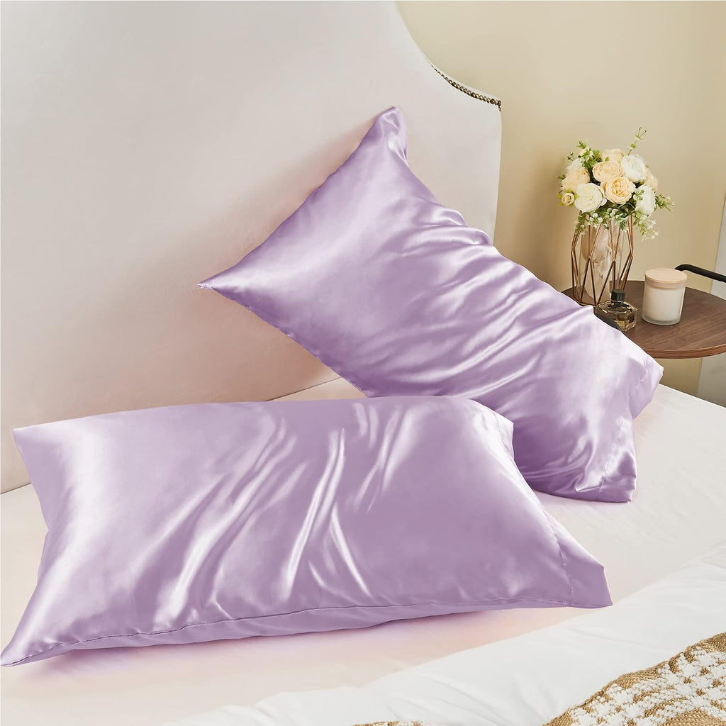 Bedelite Satin Pillowcase for Hair and Skin, Super Soft and Cooling Similar to Silk Pillow Cases 2 Pack with Envelope Closure, Gift for Wom…