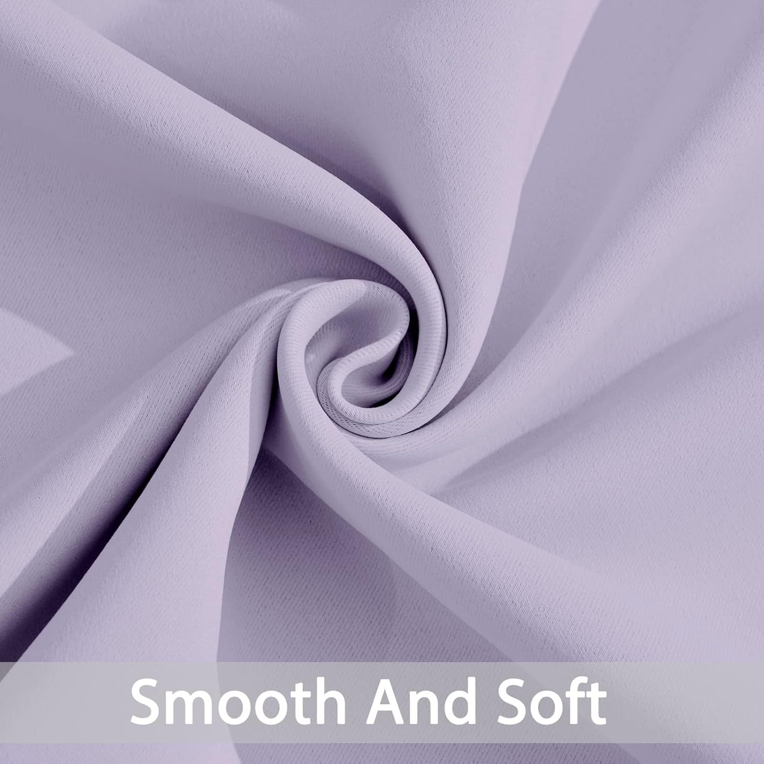 Yakamok Blackout Curtains Room Darkening Thermal Insulated Window Panels, Solid Grommet Top Drapes for Bedroom/Living Room(42Wx72L, Lilac…