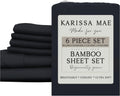 KARISSA MAE 6 Piece Pure Viscose from Bamboo King Size Sheet Set | 100% FSC Certified | Luxuriously Soft | Cooling | 18" Deep Pocket…