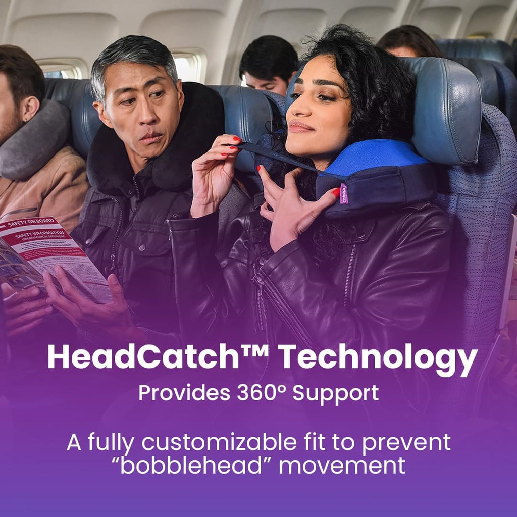 Cabeau Travel Neck Pillow for Airplanes The Neck's Evolution, TNE S3 Supportive Memory Foam Design for Long Haul Flights Attachable Seat…