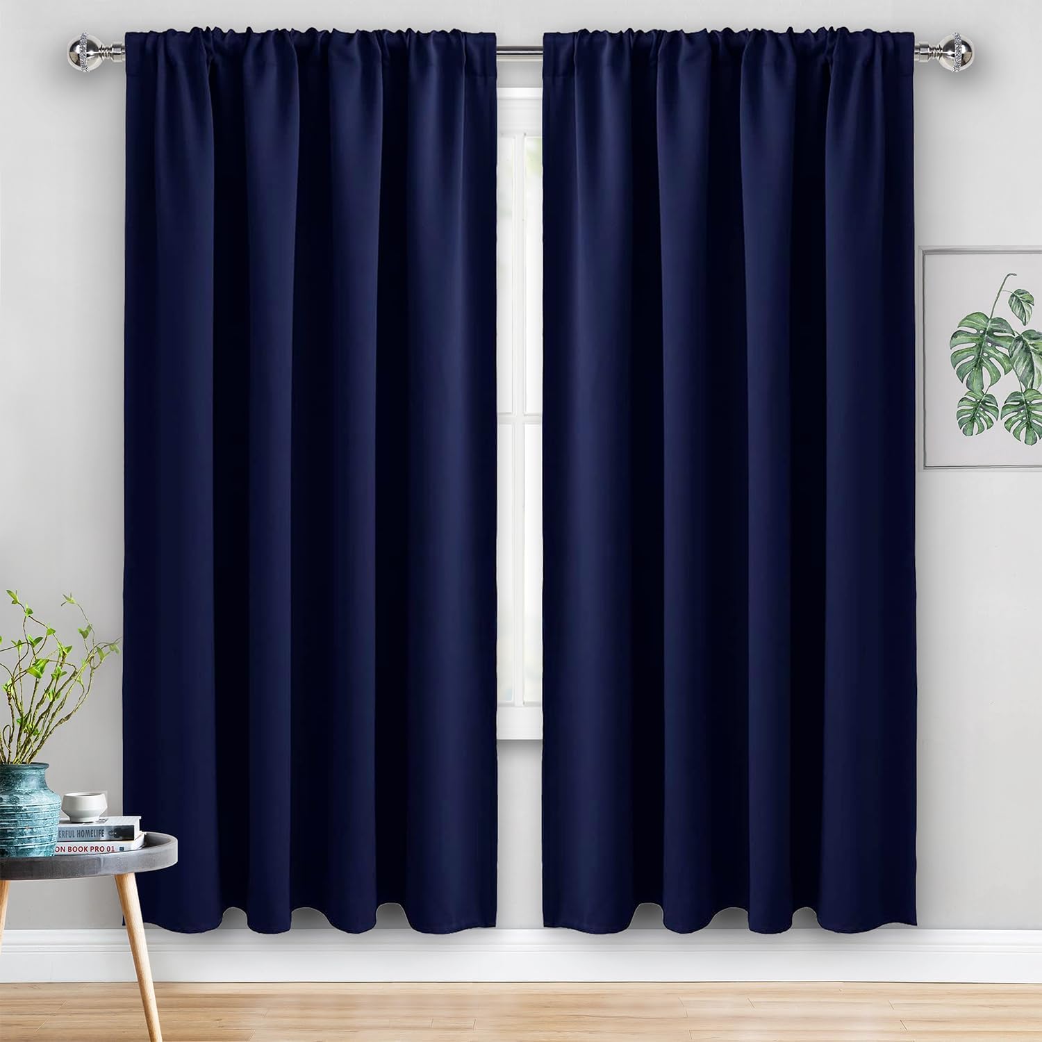 Jiuzhen Blackout Curtains for Bedroom - 60 Inch Extra Wide Thermal Insulated Room Darkening Privacy Soundproof Curtains for Living Room/Dor…