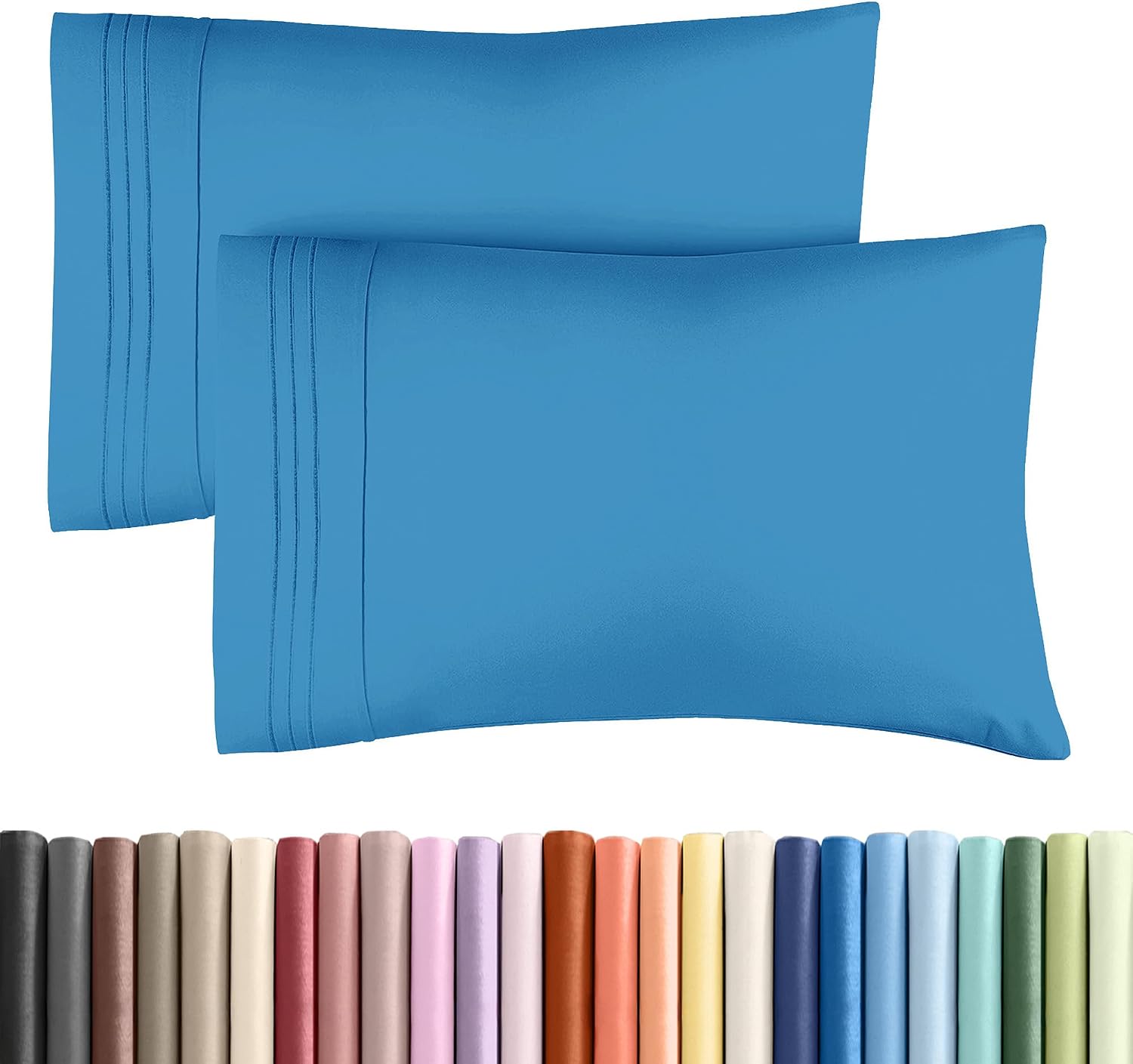 Standard Pillow Cases Set of 2 - Soft Hotel Quality Pillowcase Covers - Comfy & Wrinkle Free - Stain and Fade Resistant - Machine…