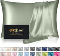Home Silk Pillowcase for Hair and Skin, Mulberry Silk Pillow Cases Queen Size, Anti Acne Cooling Beauty Sleep Both Sides Natural Silk Satin…