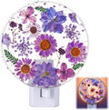 Glooglitter Pressed Flower Night Light Plug in - Handmade Dried Floral Wall Night Light, Soft Glow Decorative Nightlight for Hallway Bedroo…