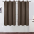 Lemomo Chocolate Brown Blackout Curtains 42 x 63 Inch Length/Set of 2 Curtain Panels/Thermal Insulated Room Darkening Blackout Curtains for…