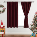 Jiuzhen Blackout Curtains for Bedroom - Thermal Insulated Noise Reducing Privacy Short Curtain for Bathroom Living Room, Set of 2 Panels wi…