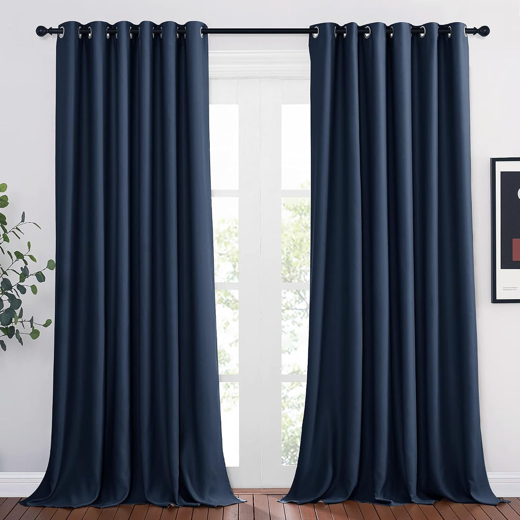 Nicetown Blackout Draperies Curtain Panels - Window Treatment Thermal Insulated Solid Grommet Blackout Curtains/Panels/Drapes for Bedroom (…