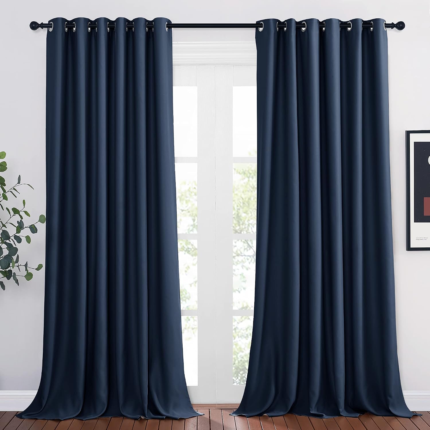 Nicetown Blackout Draperies Curtain Panels - Window Treatment Thermal Insulated Solid Grommet Blackout Curtains/Panels/Drapes for Bedroom (…