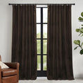 Rybhome RYB HOME Brown Velvet Curtains for Bedroom Living Room, Thermal Insulated Privacy UV Heat Blocking Luxurious Drapes for Nursery Din…