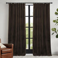 Rybhome RYB HOME Brown Velvet Curtains for Bedroom Living Room, Thermal Insulated Privacy UV Heat Blocking Luxurious Drapes for Nursery Din…