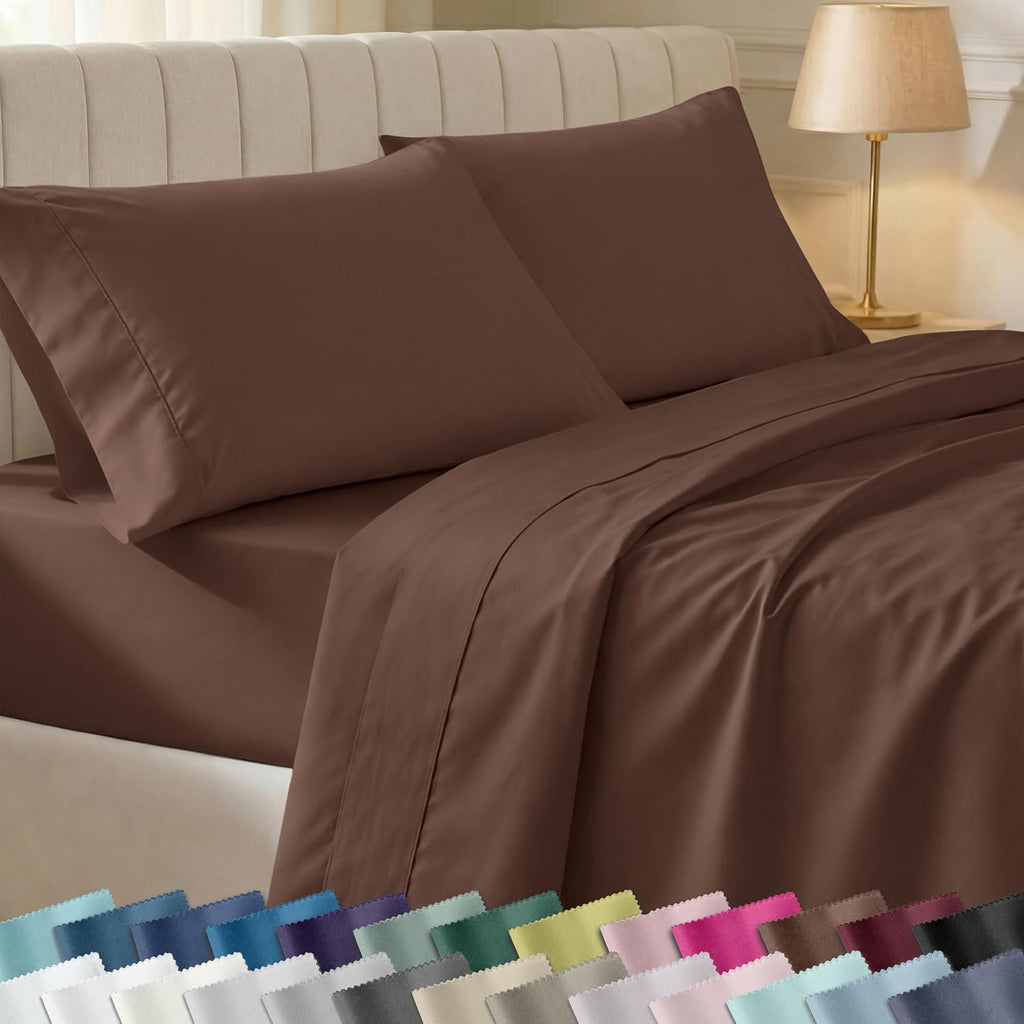 CaliforniaDesignDen California Design Den Soft 100% Cotton Bed Sheets Twin XL Size Set, 400 Thread Count Good Housekeeping Award Winner, Si…
