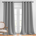 Nicetown Bedroom Blackout Curtains Panels - Triple Weave Energy Saving Thermal Insulated Solid Grommet Blackout Draperies for Living Room (…