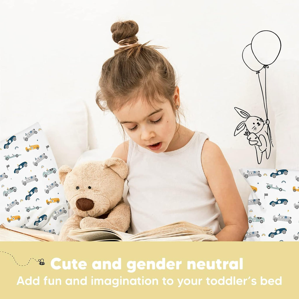 KeaBabies Toddler Pillow with Pillowcase, Jumbo 14X20 - Soft Organic Cotton Toddler Pillows for Sleeping - Machine Washable - Perfect for…