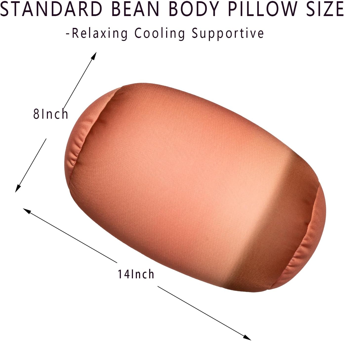 Squishy Microbead Neck Pillow, 7Inch x 12Inch Soft Travel Body Bed Pillow Bean Pillow for Kids Adult Chair Sleeping Car Seat, Fun…