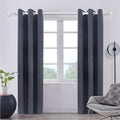 Pickluc Grey Blackout Curtain Panels with Grommet, Light Blocking Drapes for Bedroom, Thermal Insulated, Noise Reduction, Privacy Protectio…