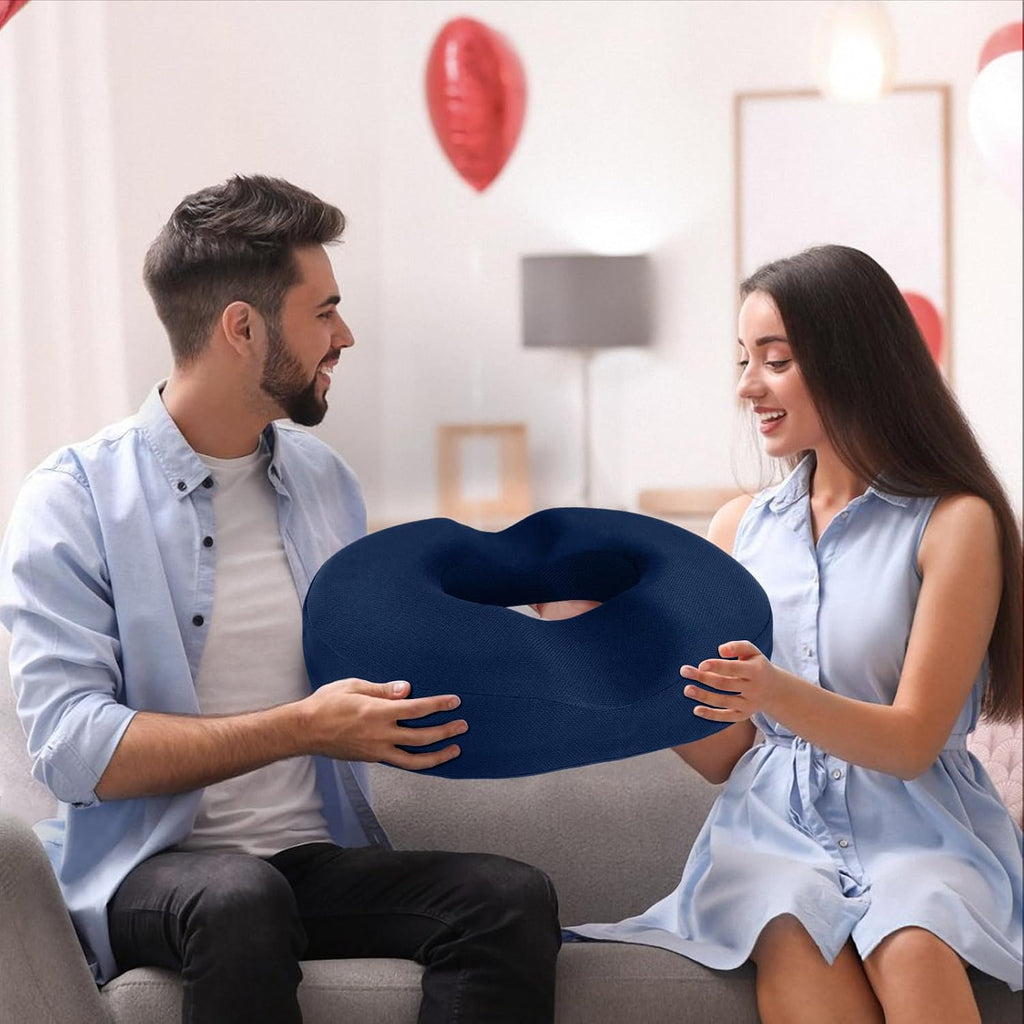 BlissTrends Donut Pillow Seat Cushion, Donut Chair Cushions for Postpartum Pregnancy & Hemorrhoids, Tailbone Cushion, Memory Foam Lifting C…