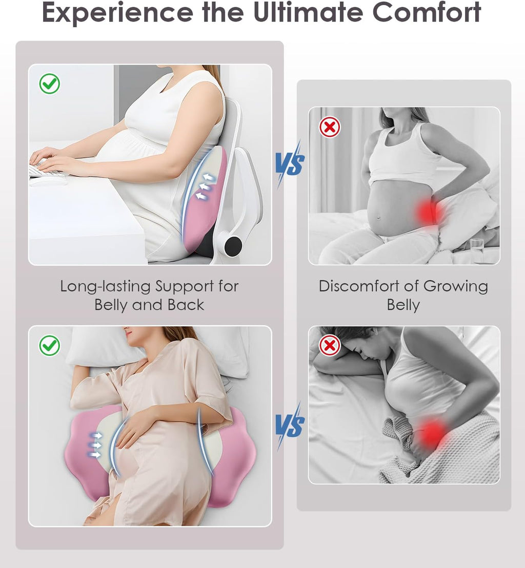 Donama Memory Foam Maternity Pillow for Sleeping, Pregnancy Pillows Support for Back Belly HIPS, Adjustable Travel Wedge Pillow for Pregnan…