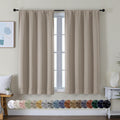 Simplebrand Ava Stone Short Blackout Curtains for Bedroom 54 Inches Long 2 Panels Set, Solid Thermal Insulated, Energy Saving Window Treatm…