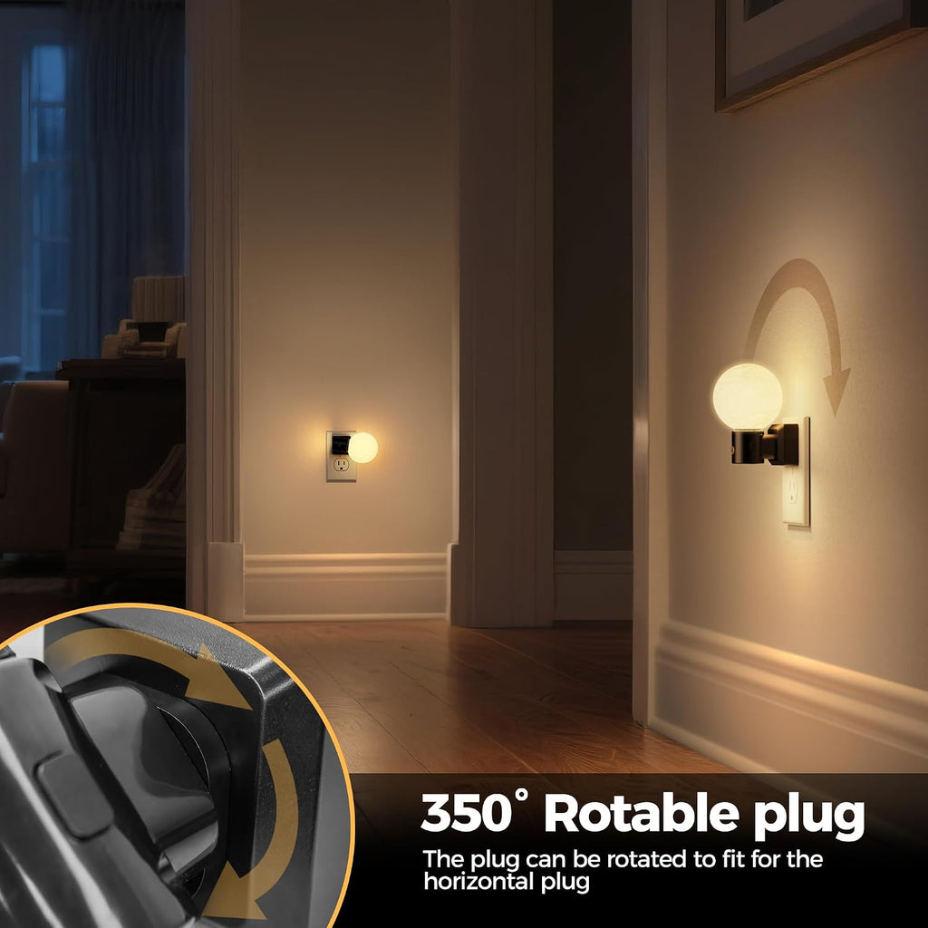 DORESshop Moon Night Light, Night Lights Plug into Wall, Dusk-to-Dawn Sensor, 3D Design 3000K Soft White, Dimmable Nightlights Indoor for…