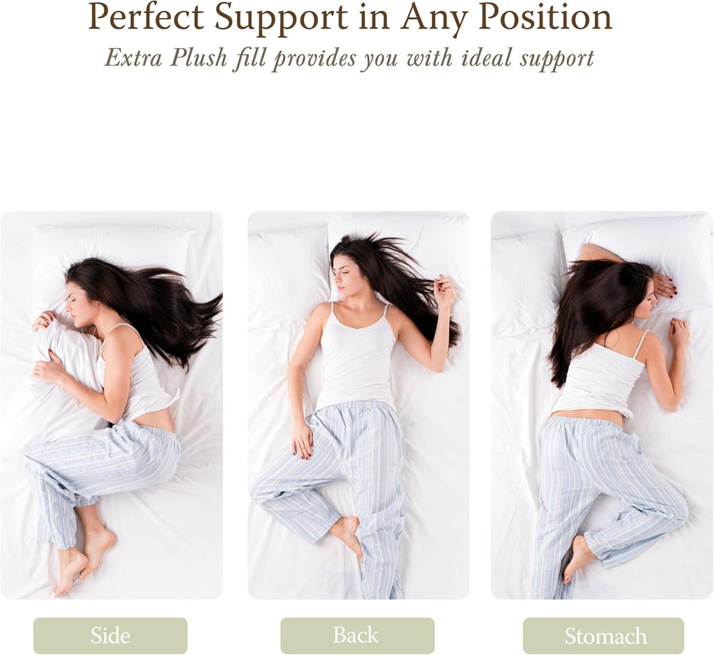 Threadmill Soft Bed Pillows Standard Size Set of 2 | Down Alternative Cooling Bed Pillow for Sleeping | Soft Pillows | 20 x 26 Hotel…