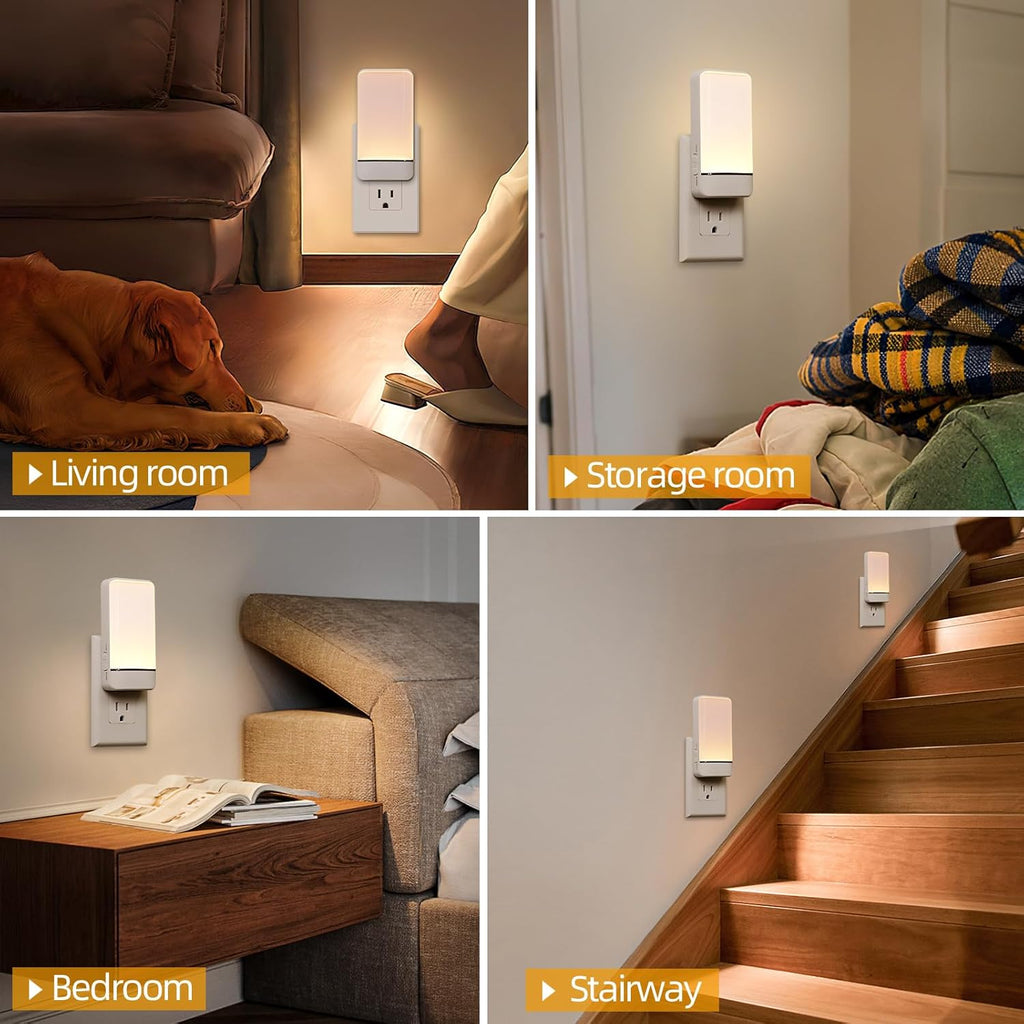 Dawnrise Night Lights Plug into Wall, Invisible Motion Sensor Night Light, Soft Warm or Cool White Selectable, Brightness Adjustable, LED…