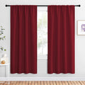 NICETOWN Christmas Burgundy Red Blackout Curtains 72 inches Long, Privacy Room Darkening Drapes for Doorways, Loft (Set of 2, 42 inches…