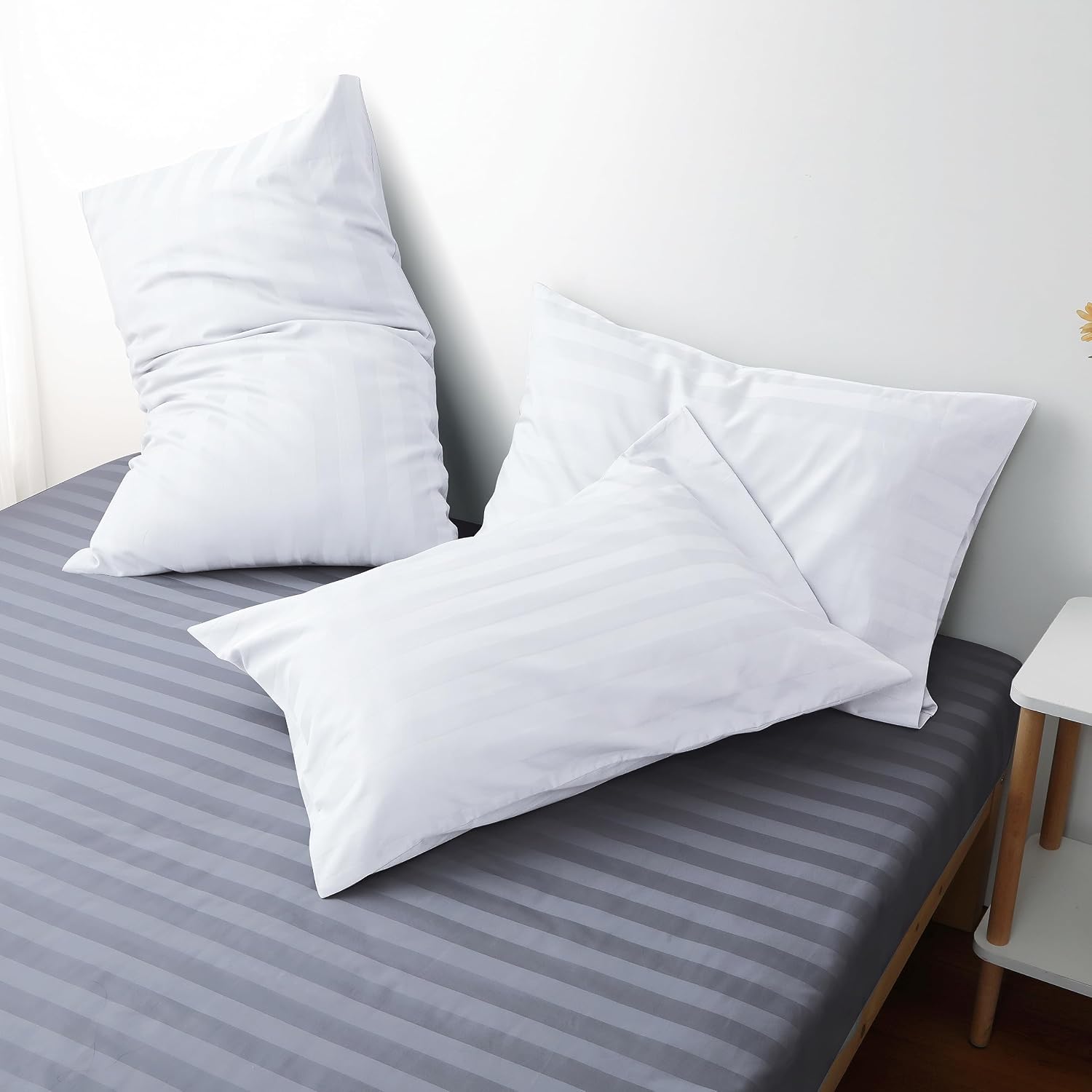 ShunjieHome 100% Egyptian Cotton Pillow Cases Set of 2, King Size 400 Thread Count Cooling Pillowcases, Soft and Breathable Pillow Covers w…