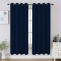 Cucraf Navy Blue Blackout Curtains 63 inch Length 2 Panels Set, Room Darkening Drapes for Living Room Bedroom, Thermal Insulated Light Bloc…