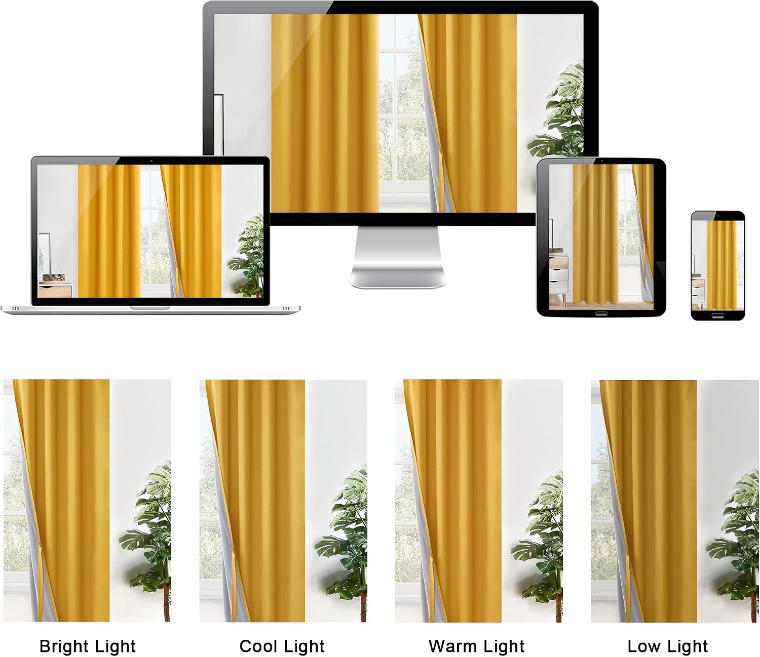 Xwzo 100% Blackout Window Curtains - Thermal Insulated & Noise Reduction Black Liner Ring Top Window Treatment Sewn with Tiebacks for Bedro…