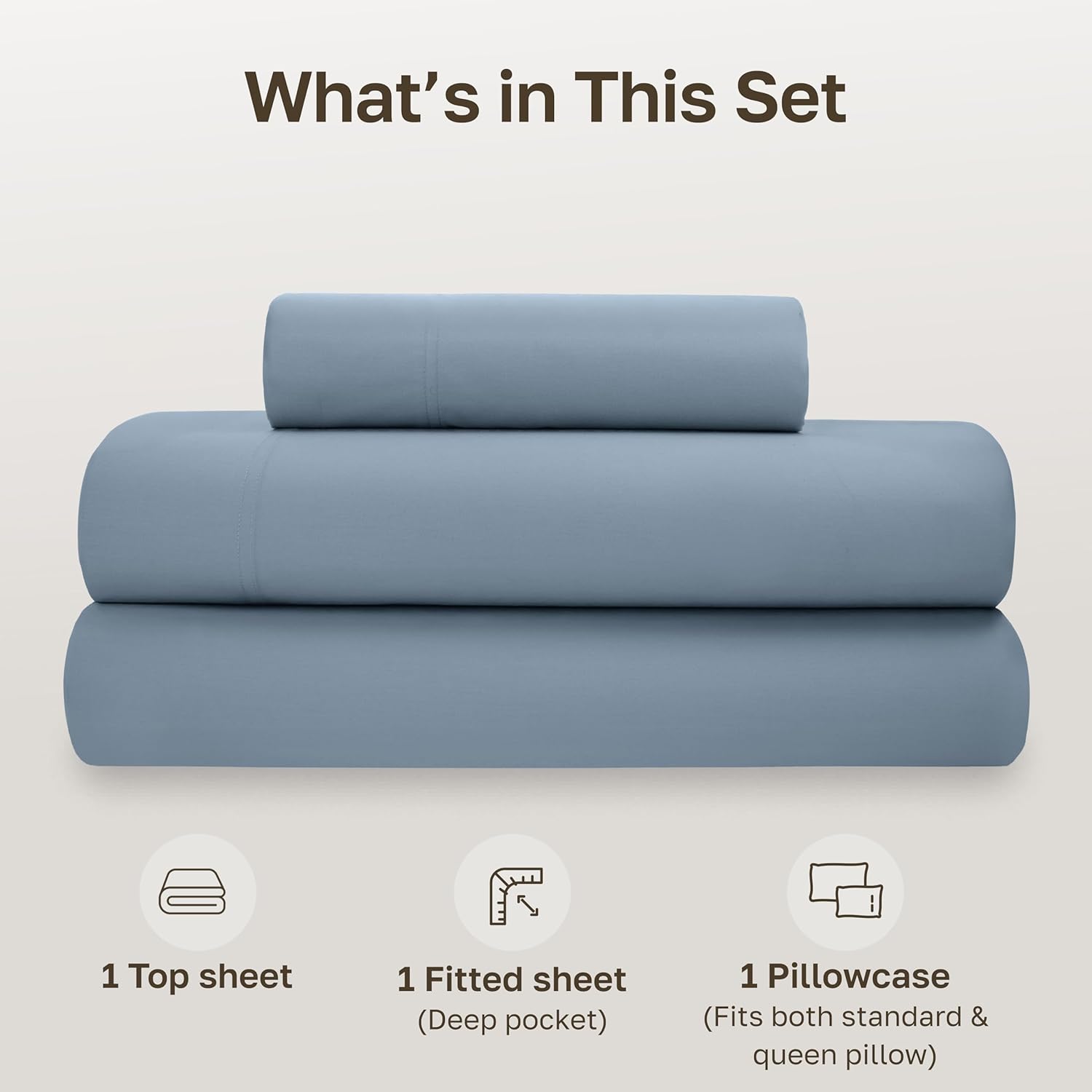 CaliforniaDesignDen California Design Den Twin XL Bed Sheets Set - Soft 100% Organic Sheets with Deep Pockets, Crisp Percale, Breathable an…