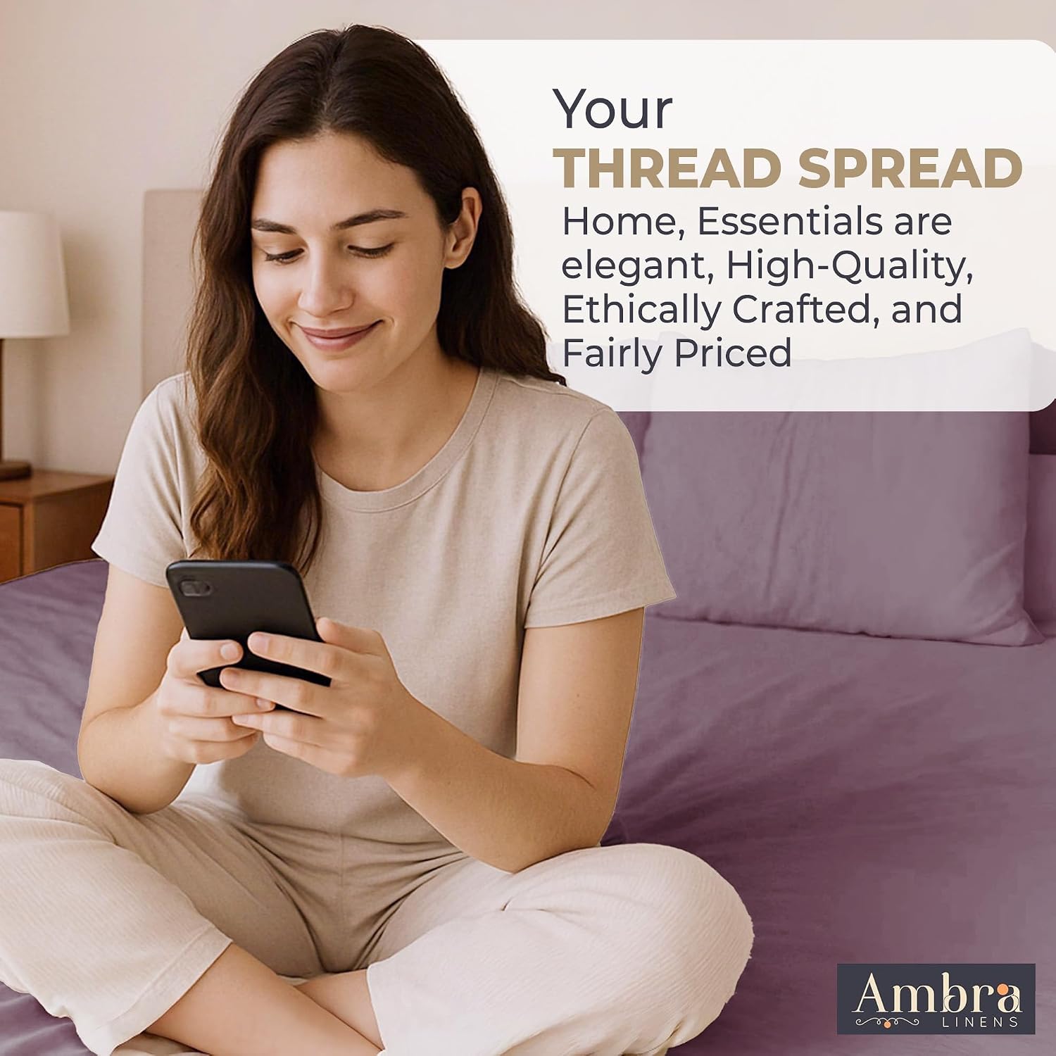 Ambra Linens 100% Organic Cotton Sheets King Size - 4 PC Organic King Size Sheets Set - Soft, Comfy, Breathable & Cooling - 16” Deep Pocket…