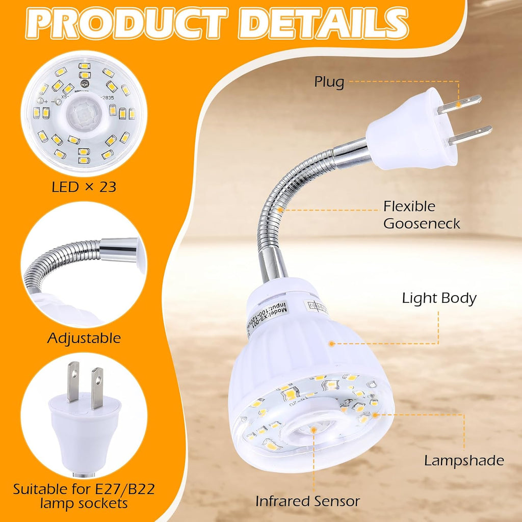 Yahenda 3 Pack Motion Activated LED Night Light Plug in Smart Dusk Dawn Sensor Light PIR Infrared Sensor Motion Detector Lamp Flexible…