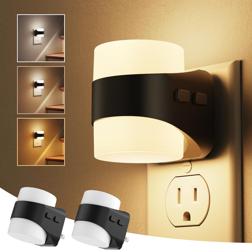 L LOHAS LED Night Lights Plug into Wall with 3CCT Adjustable (3000K/4000K/5000K), 3 Level Dimmable Night Light, 1W Low Power Nightlight…