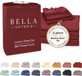 Bella Coterie Luxury Bamboo Viscose Split King Size Sheet Set | 2 Fitted Sheets for Sleep Number & Adjustable Beds | 100% Organically…