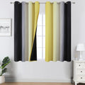 Estelartextiler Estelar Textiler Black and Yellow Ombre Blackout Curtains 45 Inches Long, Full Room Darkening Gradient Drapes for Kitchen,…