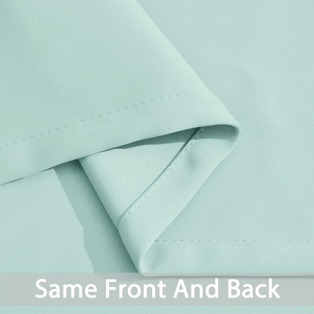 Yakamok Blackout Curtains Room Darkening Thermal Insulated Window Panels, Solid Grommet Top Drapes for Bedroom/Living Room(70Wx84L, Aqua…