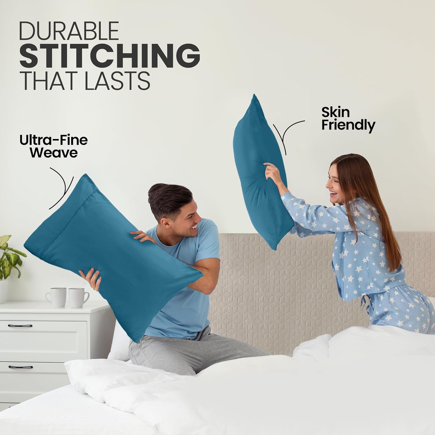 Utopiabedding Utopia Bedding Pillow Cases King Size 2-Pack – Soft Brushed Microfiber – Envelope Closure – Perfect for Hospitals, Hotels, Gu…