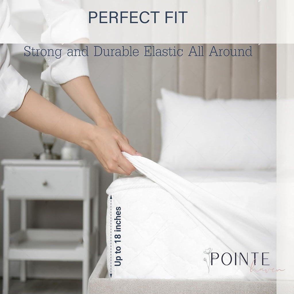 Pointehaven Bedding 4 Pieces California King 100% Cotton Percale Sheets- Printed Bed Sheet & Pillowcase Sets- Soft Cotton Bed Sheets Set- F…