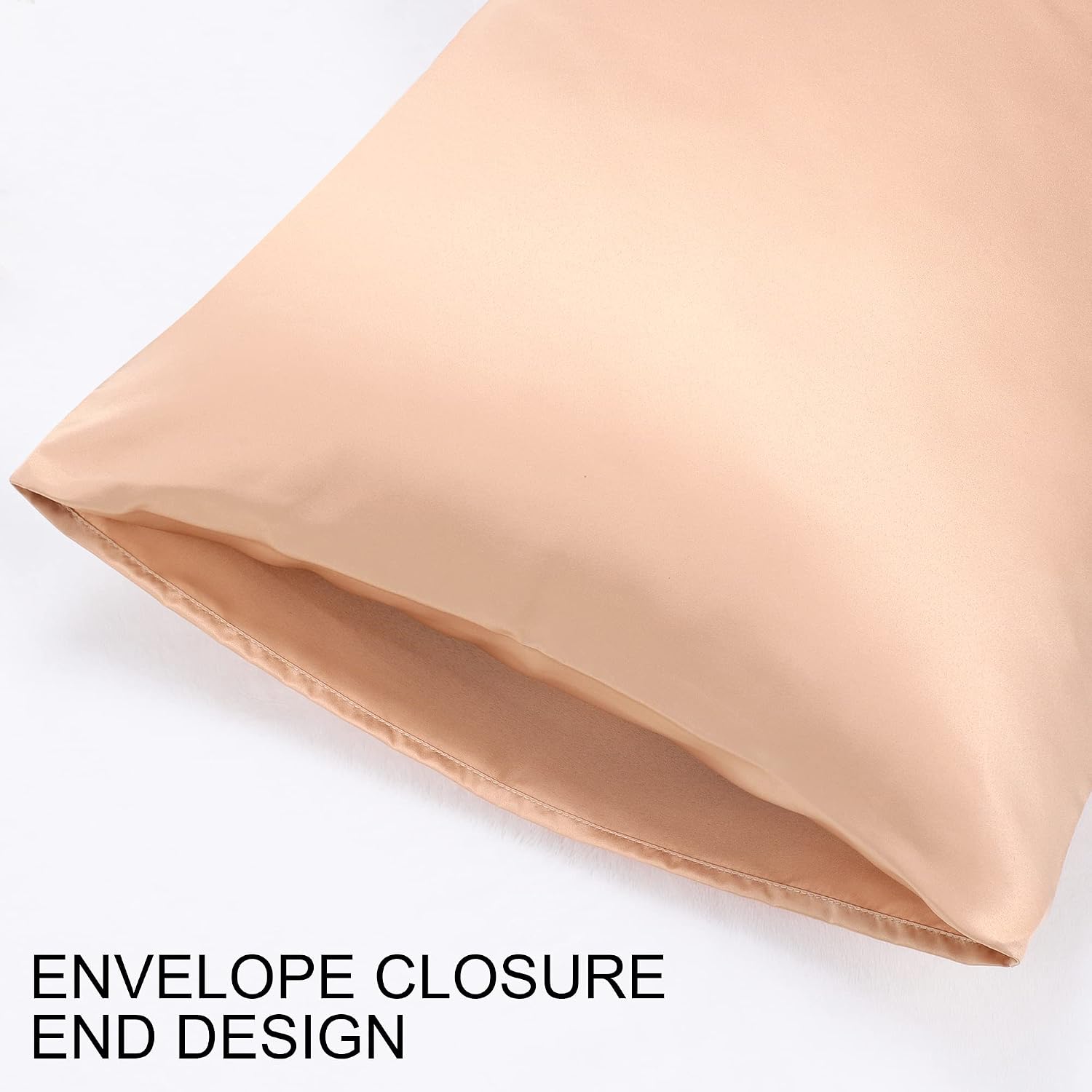 uxcell 2 Pack Silk Satin Pillowcase for Hair and Skin, Cool, Silky, Soft Breathable Pillow Cases Standard Size 20x26 Inch Sateen Pillowcase…