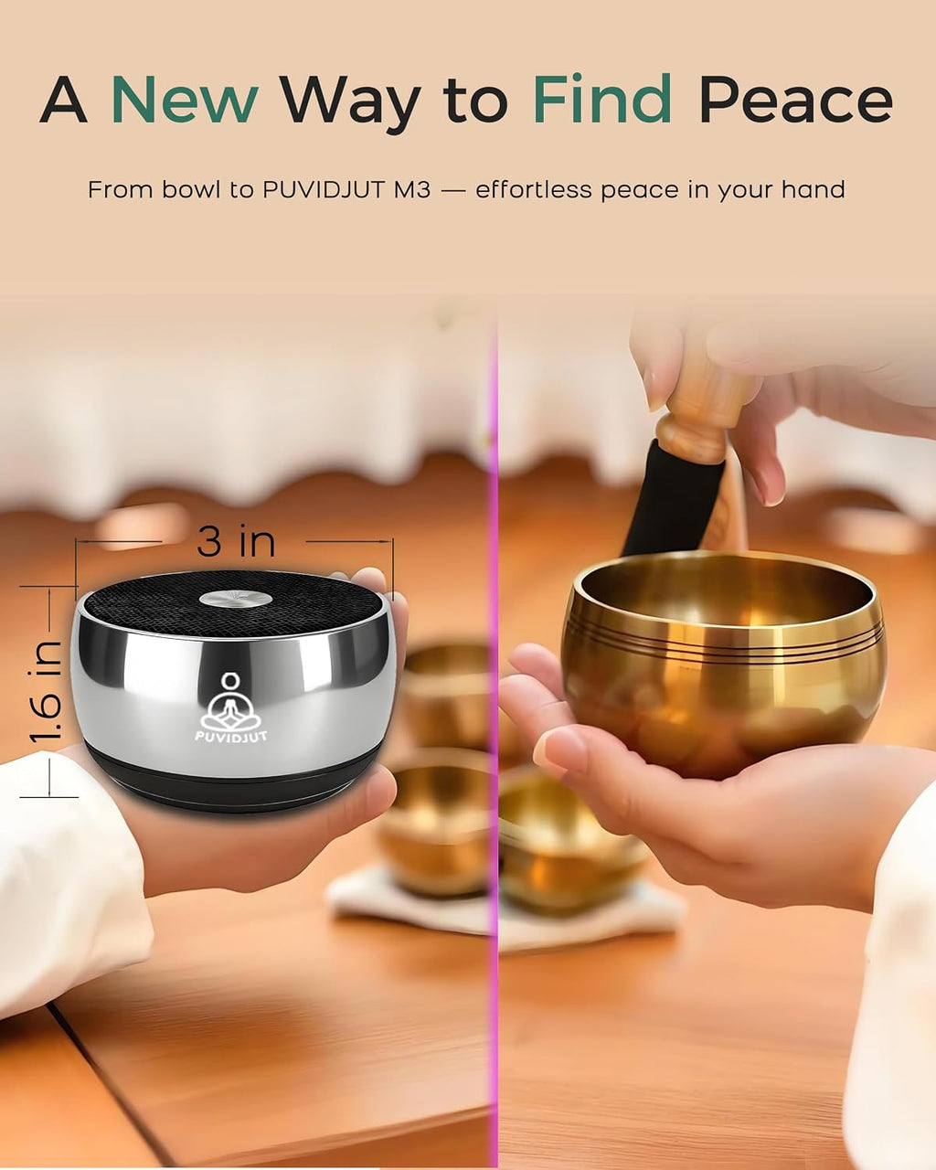 Puvidjutmeditationmachine Meditation Sound Machine, Frequency Generator Instrument, PUVIDJUT Tone Device - Solfeggio Frequencies Bath for Yo…