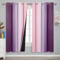 Estelartextiler Estelar Textiler Ombre Pink and Purple Blackout Curtains 72 Inch Length 2 Panels, Full Light Blocking Curtains for Bedroom,…