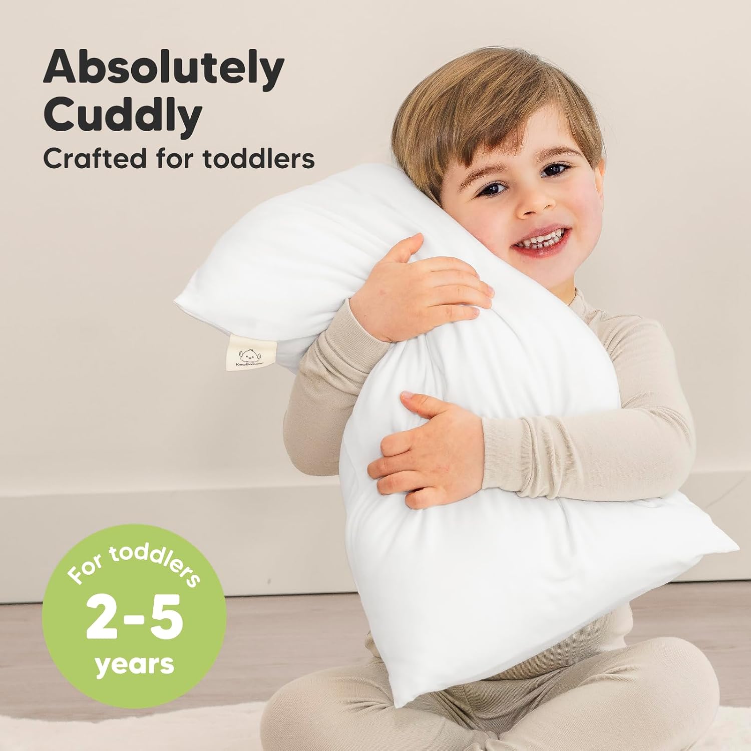 KeaBabies Toddler Pillow with Pillowcase - 13x18 My Little Cuddly Kids Travel Pillows for Sleeping, Nap, Viscose from Bamboo Nursery…