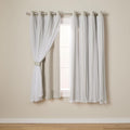 TOWN & COUNTRY LUXE Talia Double Layer Indoor Curtains, Sheer and Room Darkening Blackout, Grommet Top, Energy Efficient, 2-Pack Set…