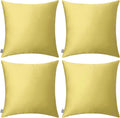 Thmyo 4-Pack 100% Cotton Comfortable Solid Decorative Throw Pillow Case, Square Cushion Cover Pillowcase Sublimation Blank Pillow Covers DI…