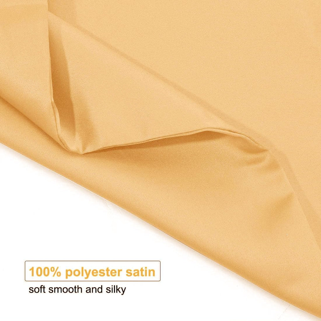 uxcell Travel Satin Pillowcase with Zipper, Super Soft and Luxury, Silky Pillow Cases Covers Set of 2, 14"x20", Champagne